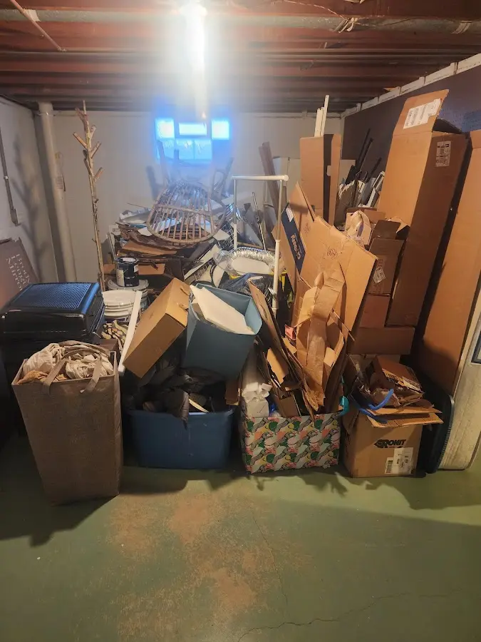 Roll-off dumpster container at job site for 20 Yard Dumpster Rental in Universal City